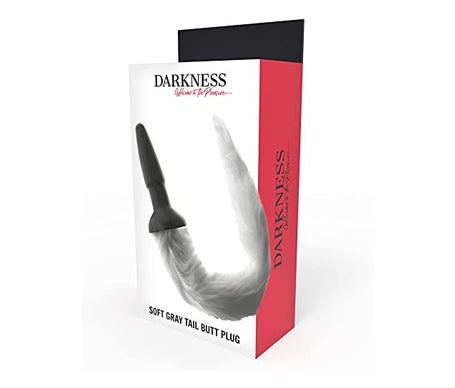 Darkness Bondage Plug Anal Silicona con Cola Gris 1ud