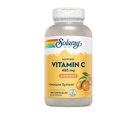 Solaray Vitamina C 485mg 100comp masticables naranja