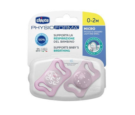 Chicco Chupete Silicona Physio Micro 0-2 M Rosa 2uds