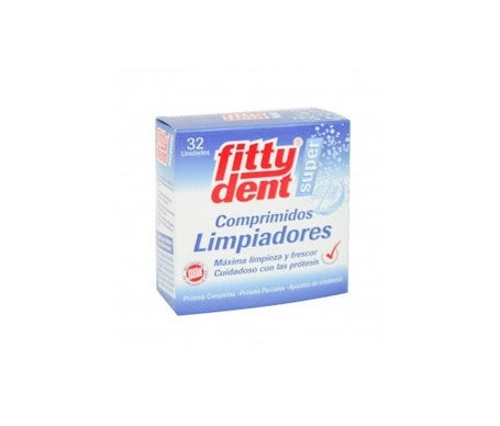 Fittydent super limpieza prótesis dental 32 comp