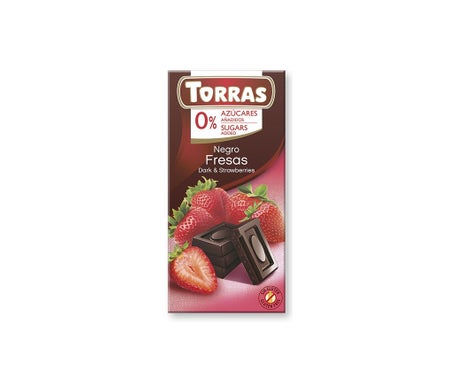 Torras Chocolate Negro con Fresa 75g