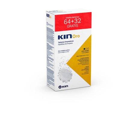 Kin Oro Tabletas Efervescentes Prótesis Dentales 64+32uds