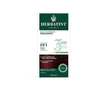 Herbatint Tinte Capilar Gel 3 Dosis FF1 Rojo Henne 300 ml