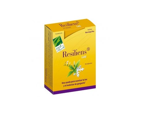 100% Natural Resiliens Cold 30 cápsulas