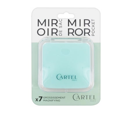 Cartel Paris Espejo Cuadrado de Bolso 8,5cm Verde 1ud