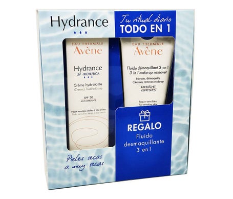 Avène Hydrance UV Crema Rica 40ml + Fluido Desmaquillante 100ml