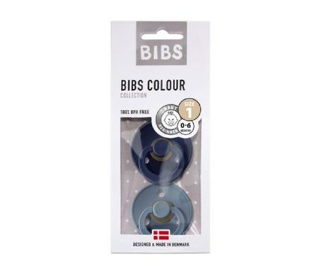 Bibs Pack Chupetes Petrol & Deep Space 0-6m T1 2uds