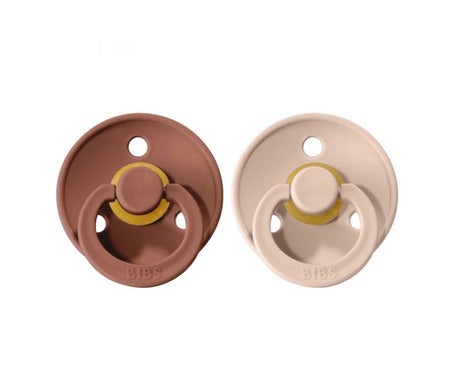 Bibs Pack Chupetas Látex 0-6 M Blush E Woodchuck T1 2 uds