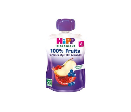 Compota de manzana, arándanos y granada Hipp 90g