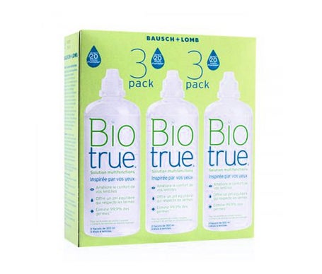 Solución para lentes multifunción Bio True 3x300ml