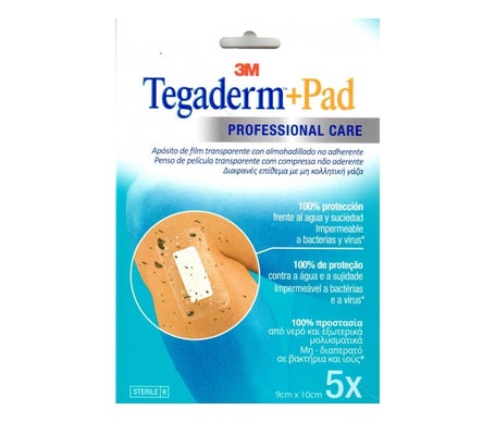 Apósito Impermeable Nexcare™ Tegaderm™, Transparente, Con Almohadilla, 60  mm x 70 mm, 5/Caja