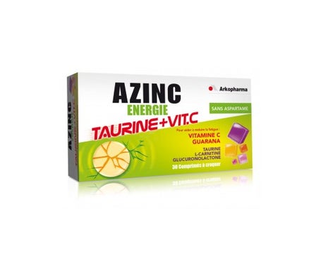 Azinc Energie Taurine + Vit C Caja de 30 comprimidos masticables