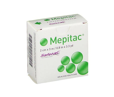 Mepitac Fijacion Suave Silicona Apósito 2Cmx3M