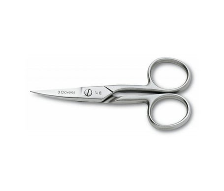 '3 Claveles tijera uñas curva Inox 4'''' 10cm 1ud'