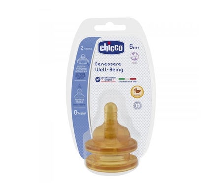 Chicco Tetina Well-Being Tetina Látex +6m 2uds