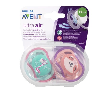 Philips Avent Chupete Ultra Air Mix Animals +18M 2uds