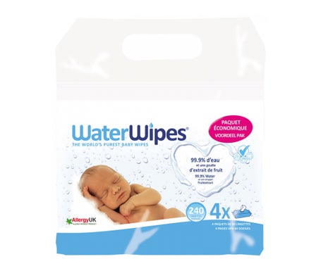 WaterWipes Toallitas bebé (4 x 60 uds.)