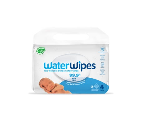 WaterWipes Lingettes Bébé 99.9% 4x60uts