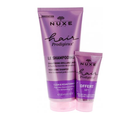 Nuxe Hair Prodigieux Champú Brillo Espejo 200ml + Acondicionador 30ml