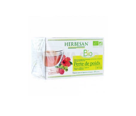Herbal Infusion Maté Frambuesa Orgánica Pérdida de Peso 20 Sobres de HERBESAN | Natural Doctor