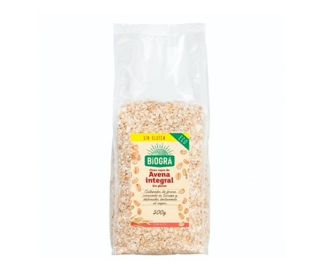 Biogra Copos de Avena Finos Integrales sin Gluten 500g
