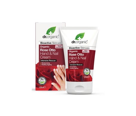 Dr. Organic Crema Manos y Uñas Hidratante Pieles Maduras Rosa 125ml