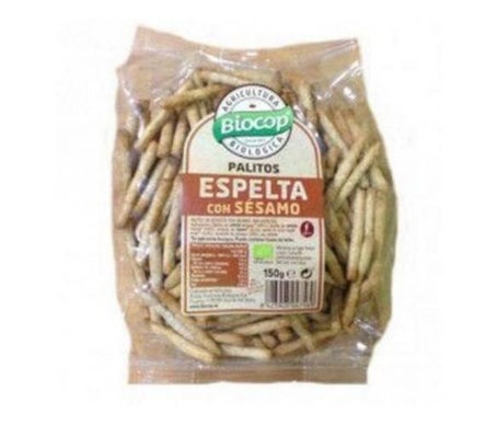 Biocop Palitos Cortos de Trigo Espelta con Sésamo 150g