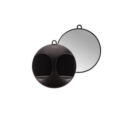 Lussoni Black Round Mirror 29Cm 1ud