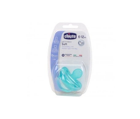 Chicco Physio Soft Chupete silicona anatómico 6-12m azúl