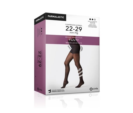 Farmalastic panty modelador (E-T) compresión normal T-mediana negro