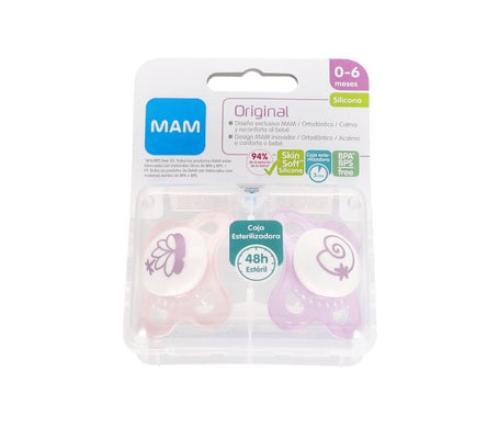 Mam Baby Chupete Silicona Original 0-6 M 2uds