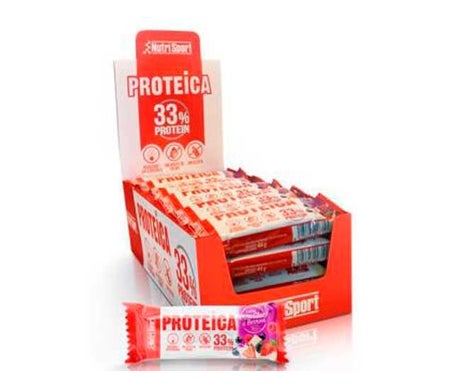 Nutrisport Protein Bar White Choco Red Berries Bio 24uds