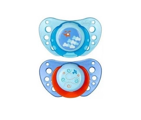 Chicco Chupete Physio Air Caucho azul 6-16m 2uds