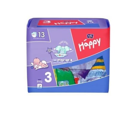 Pañales Tetra Medical Bella Happy Baby Tamaño 3 de 5 a 9 kg 13 piezas