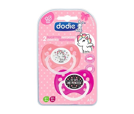 Dodie Chupete Anatómico SIlicona Girly +6m nº70 2uds