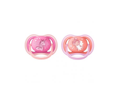 Philips AVENT Baby Dummies Ultra Air 6-18 m 2 pcs. Pink - Chupetes y accesorios