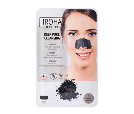 Iroha Nature Tiras Nariz Puntos Negros Detox Carbón 5uds