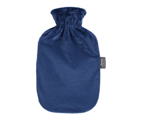 Fashy Bolsa de Agua Cubierta Terciopelo Azul Oscuro 2l 1ud