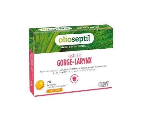 Olioseptil Pastillas Garganta Laringe Miel Limón 24uds