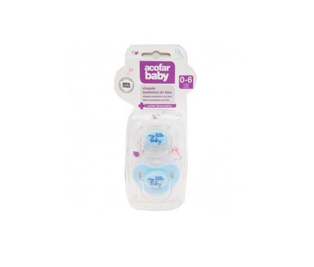 Acofarbaby Chupete Latex Azul 0-6M