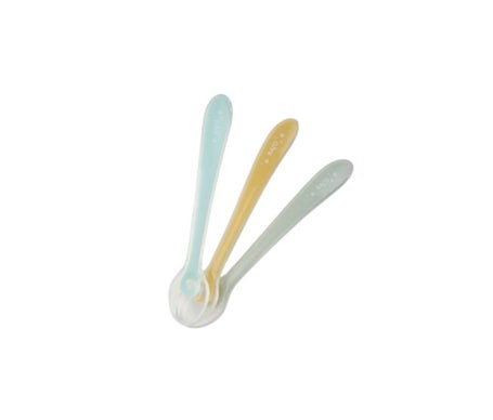 Saro Set Cuchara Silicona Azul 3uds