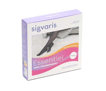 Sigvaris 2 Essentiel Media Autofix Semi Transparen Negr MN 1 Par