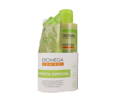A-Derma Exomega Control Pack Aceite Limpiador 500 ml + Eco Recarga 500 ml