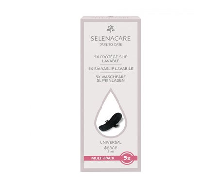 Selenacare Salvaslip Lavable Negro Talla Única 5uds