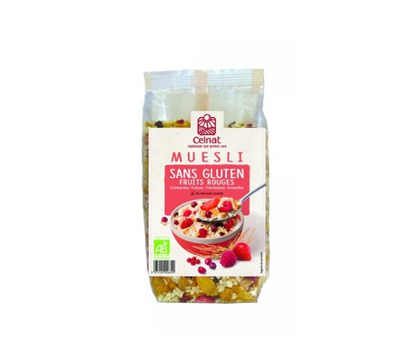Celnat Muesli de Frutos Rojos sin Gluten Bio 375g | Natural Doctor