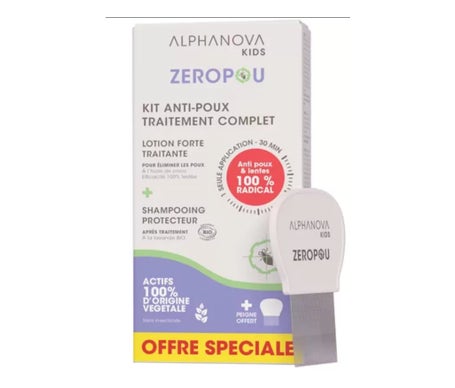 Alphanova Kids Zeropou Kit Antipiojos Loción + Champú
