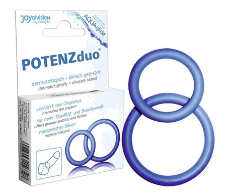 Potenz Duo Kit Anillos Azules Pene Grande XL 2uds