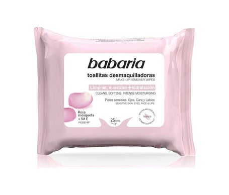 Babaria Toallitas Desmaquilladoras Rosa Mosqueta 25 unidades