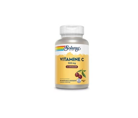 Solaray Vitamina C 500mg Cereza Negra 500mg 30 Tabletas