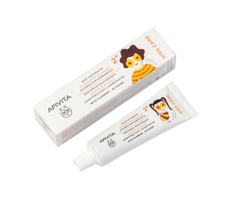 Apivita Kids 2+ Creme De Dentes Infantil Sabor De Frutas Com Romã E Pr